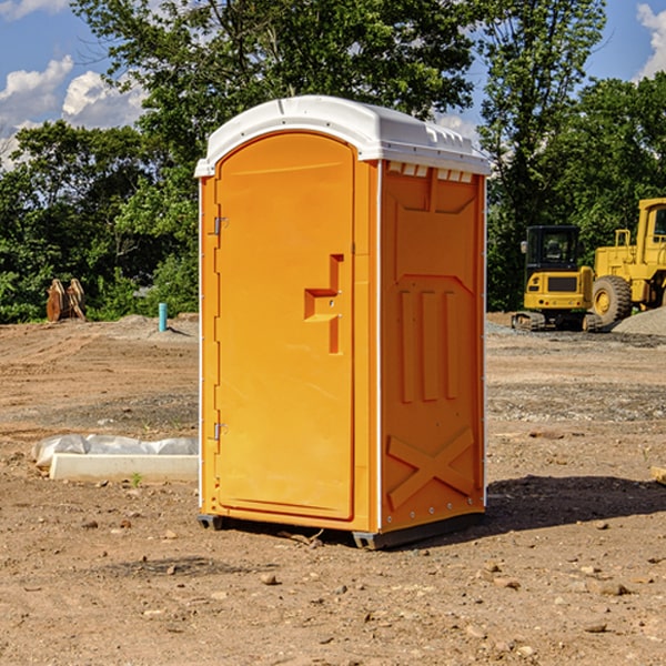 how often are the portable restrooms cleaned and serviced during a rental period in Oakman AL